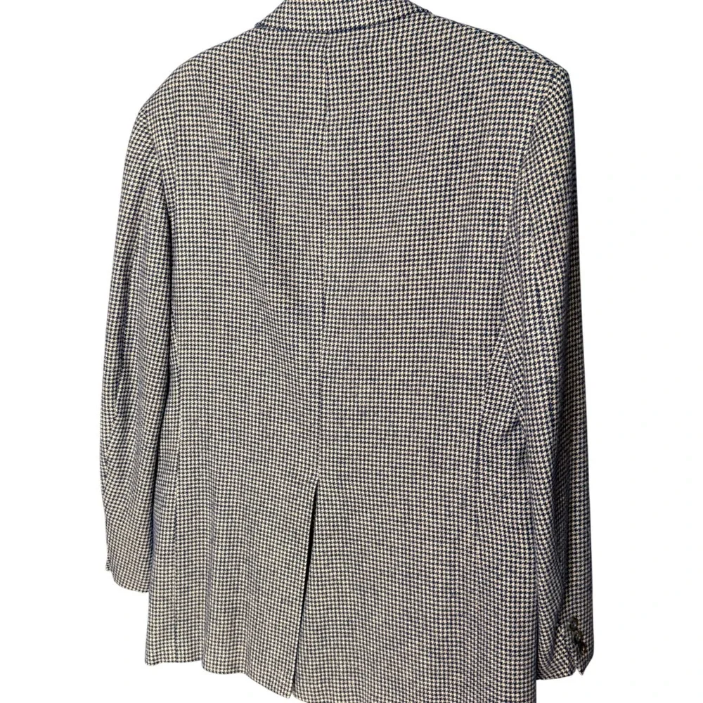 Oakloom Cashmere Houndstooth Blazer Sport Coat Vintage Size 42R